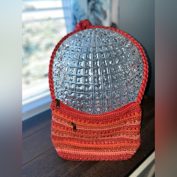 Croft and Barrow Orange cross body Crochet Bag - Picture 12 of 12